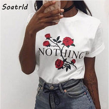 Load image into Gallery viewer, Nothing Letter Rose  T Shirt