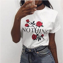 Load image into Gallery viewer, Nothing Letter Rose  T Shirt