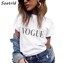 Load image into Gallery viewer, New Summer Women T-shirt VOGUE
