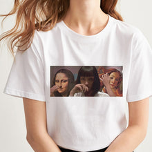 Load image into Gallery viewer, Spoof Mona Lisa women's T-shirt