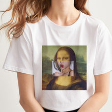 Load image into Gallery viewer, Spoof Mona Lisa women's T-shirt